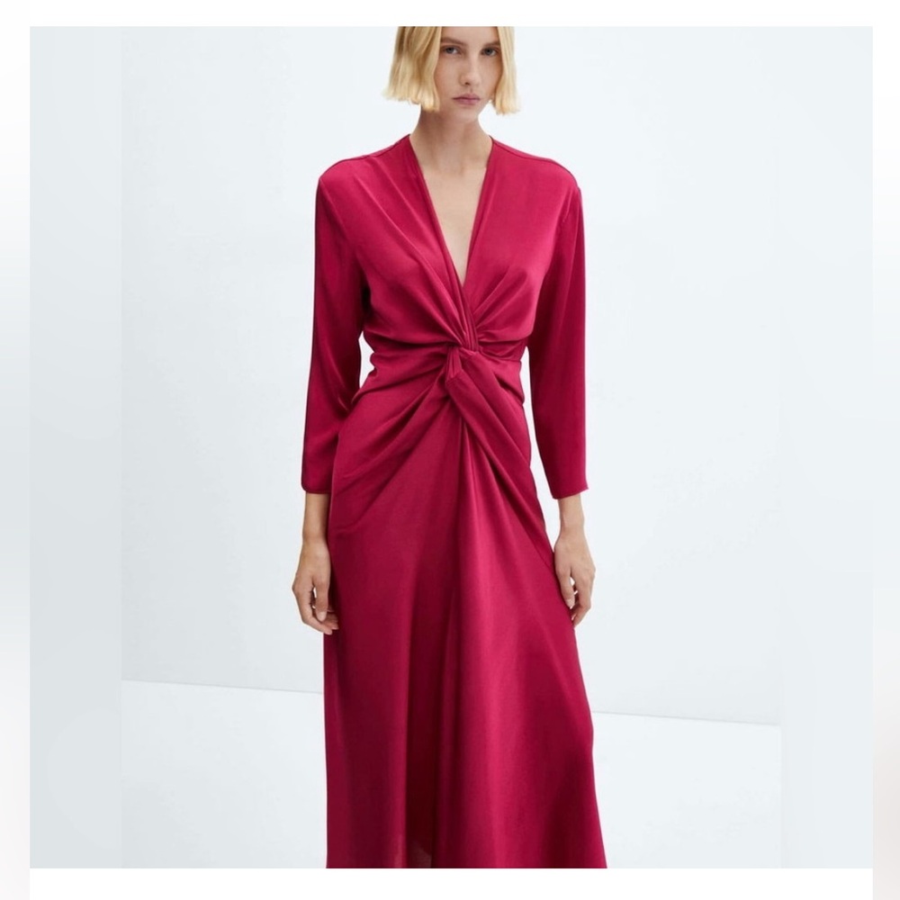 MNG Elegant Fuchsia Dress Sz M